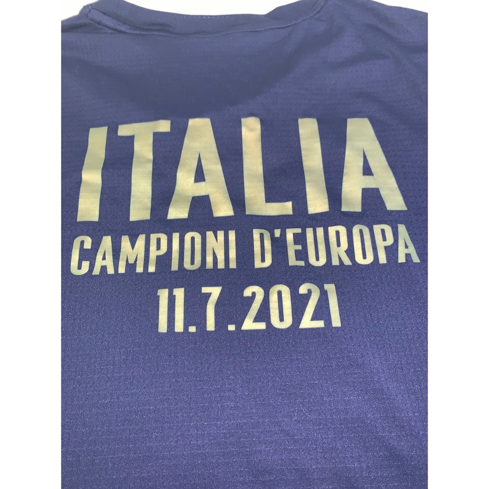 Puma Italia Campioni D'Europa 2021 Soccer Training Shirt Mens Medium Navy Blue